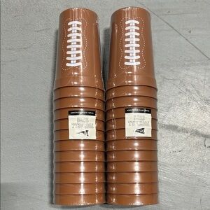 NWT 24 Football Themed Plastic Cups